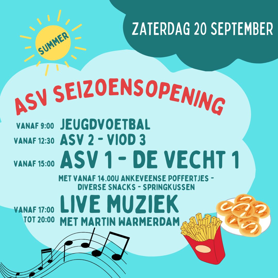 ASV trapt het nieuwe seizoen feestelijk af!