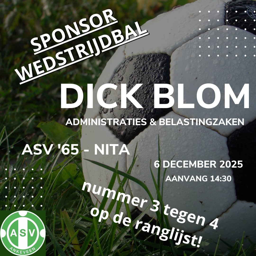 ASV ’65 jaagt thuis op nieuwe overwinning tegen subtopper Nita