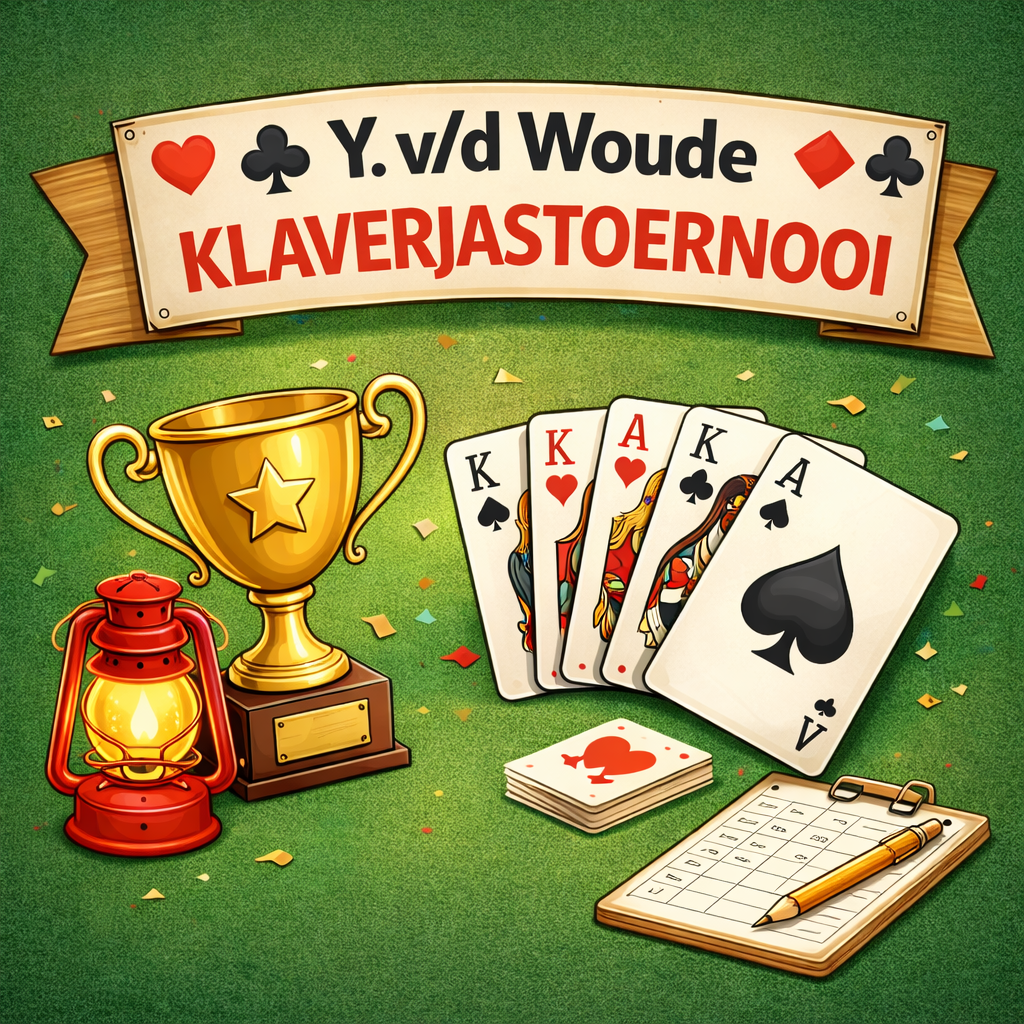 Geslaagd Y. v/d Woude Klaverjastoernooi bij ASV’65